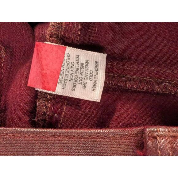 Banana Republic Skinny Jeans 28 Women's Mid-Rise Red Pants 29" Inseam Stretch - Picture 9 of 10